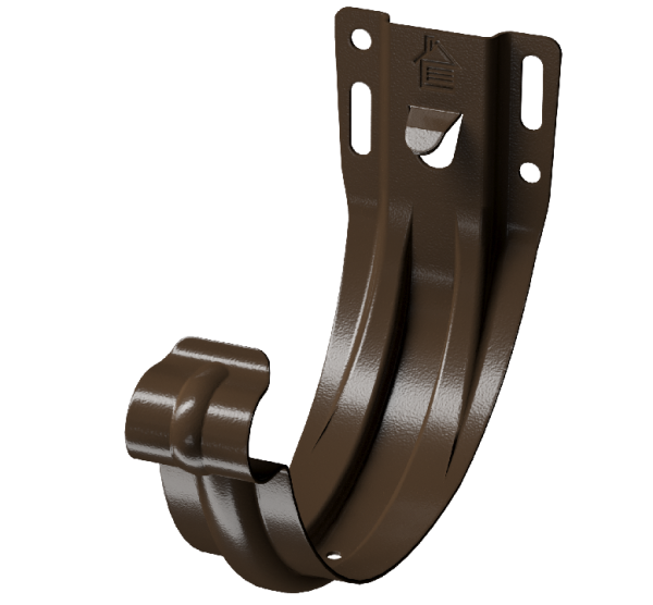 Карнизный кронштейн (штампованный) D125 Döcke STAL PREMIUM Каштан, (RAL 8017) купить в Пушкино