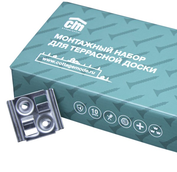 Монтажный набор для террасной доски из дпк CM Decking купить в Пушкино