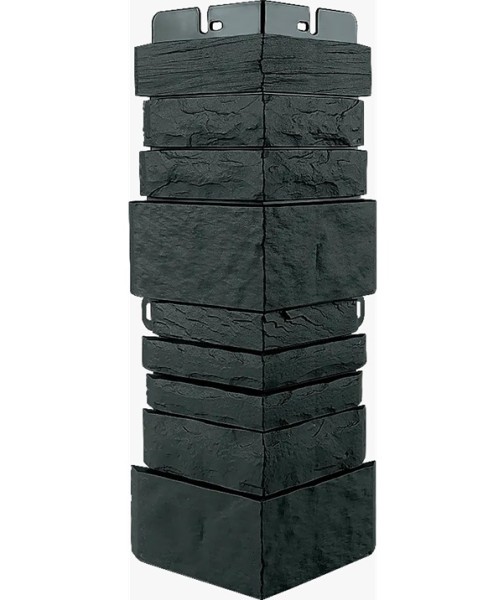 Угол наружный Альта-Профиль Скалистый камень ЭКО Графит купить в Пушкино