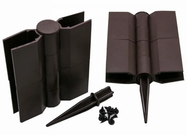 Угловой (стыковочный) шарнир для грядкок ДПК 150мм коричневый купить в Пушкино