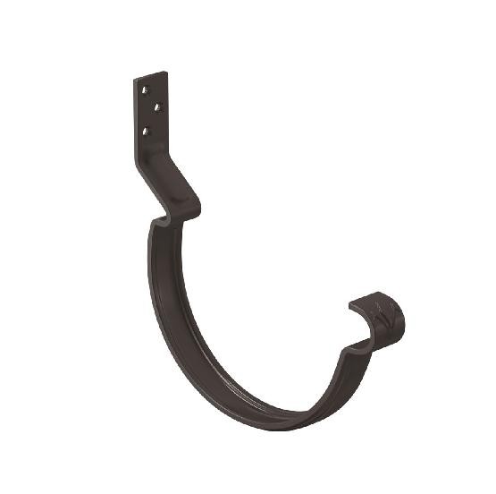 Водосток Aquasistem, система 150/100 - Крюк крепления желоба короткий RR 32 Тёмно Коричневый купить в Пушкино