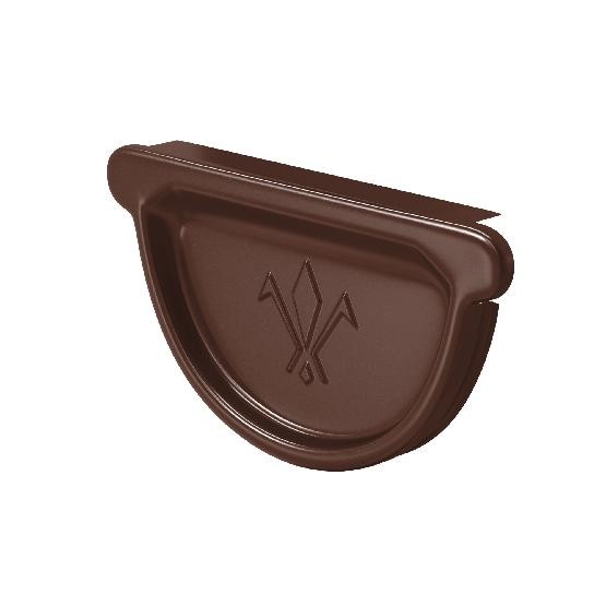 Водосток Aquasistem, система 150/100 - Заглушка универсальная с резиновым уплотнителем RAL 8017 Коричневый купить в Пушкино