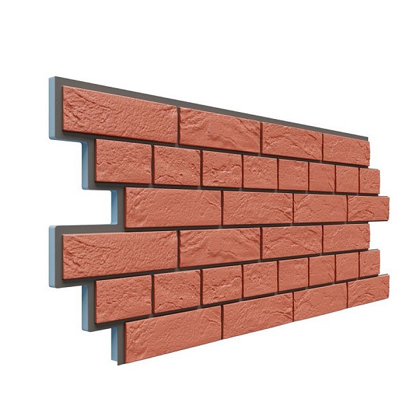 Фасадная термопанель Доломит Венецианский кирпич 20 мм Красный купить в Пушкино