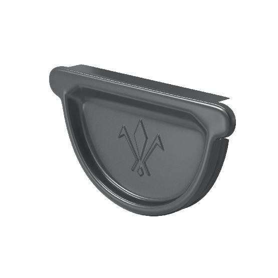 Водосток Aquasistem, система 125x90 -  Заглушка универсальная с резиновым уплотнителем RAL 7024 Тёмно-серый купить в Пушкино