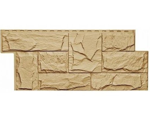 Фасадная панель T-Сайдинг-Гранит Леон Бежевый купить в Пушкино