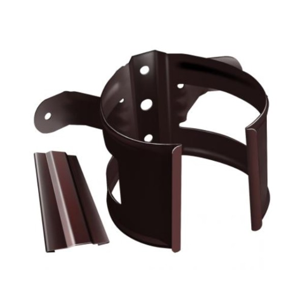 Водосток Grand Line 125x90 – Хомут трубы (на дерево) RAL 8017 купить в Пушкино