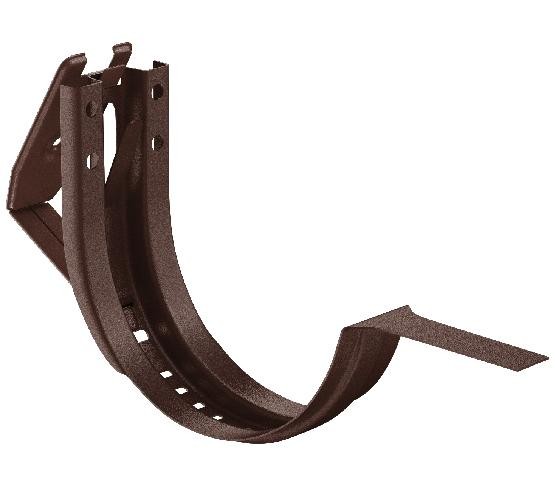 Водосток Aquasistem, Система 150/100 - Крюк крепления желоба короткий регулируемый RAL 8017 Коричневый matt купить в Пушкино