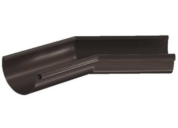 Водосток Aquasistem, система 125x90 - Угол желоба,внутренний 135° RR 32 Тёмно-Коричневый купить в Пушкино