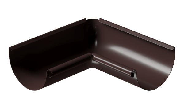 Угол внутренний 90° D125 Döcke STAL PREMIUM Шоколад, (RAL 8019) купить в Пушкино