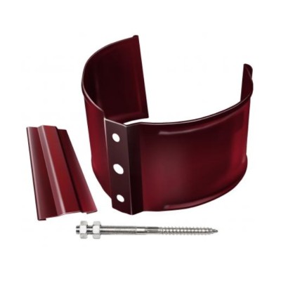 Водосток Grand Line 125x90 – Кронштейн трубы на камень RAL 3005