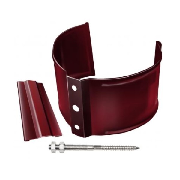 Водосток Grand Line 125x90 – Кронштейн трубы на камень RAL 3005 купить в Пушкино