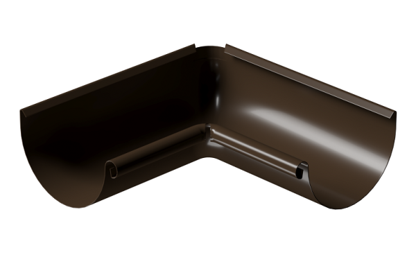 Угол внутренний 90° D125 Döcke STAL PREMIUM Каштан, (RAL 8017) купить в Пушкино