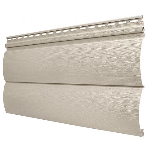 Виниловый сайдинг Tecos - Оцилиндрованный брус двойной (под бревно), Бежевый купить в Пушкино