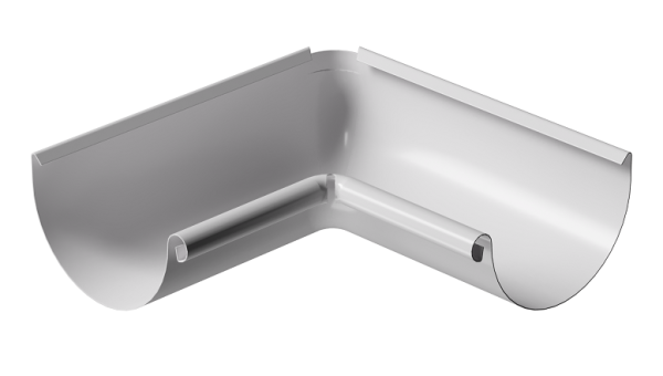 Угол внутренний 90° D125 Döcke STAL PREMIUM Пломбир, (RAL 9010) купить в Пушкино