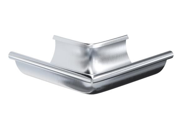 Водосток Aquasistem, Система 125x90 - Угол желоба наружный оцинковка 90° купить в Пушкино