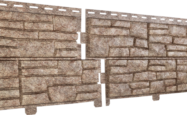 Фасадная панель Ю-пласт Стоун хаус сланец Бурый купить в Пушкино