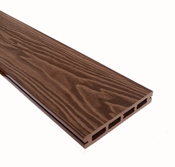 Террасная доска из ДПК Terrapol Смарт 3D Пустотелая с пазом Орех Милано купить в Пушкино