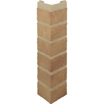 Наружный угол кирпич (бежевый), 0,47 х 0,1м