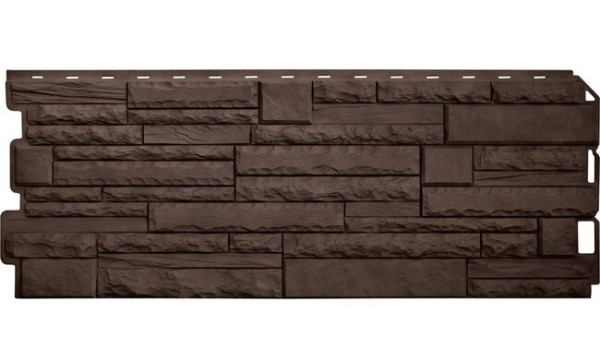Фасадная панель Альта-Профиль Скалистый камень ЭКО Коричневый купить в Пушкино
