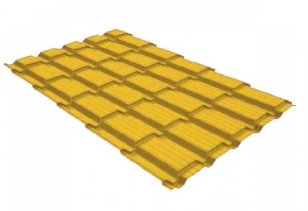 Металлочерепица GL квадро профи 0,45 PE RAL 1018 купить в Пушкино