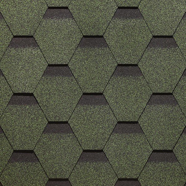 Гибкая черепица Docke, коллекция Сота – Зеленый купить в Пушкино