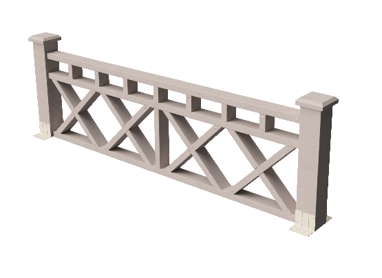 Ограждения декоративное ДПК GRINDERDECO Бэйли выбеленый дуб купить в Пушкино