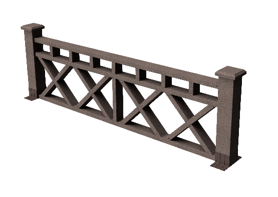 Ограждения декоративное ДПК GRINDERDECO Бэйли венге купить в Пушкино