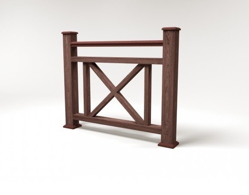 Ограждение из ДПК FG2 шоколад купить в Пушкино