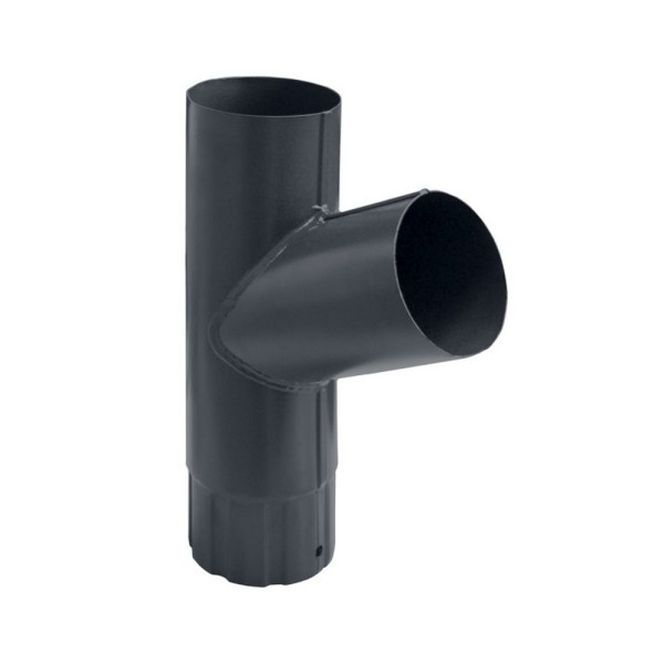 Водосток Grand Line 125x90 – Тройник RAL 7024 купить в Пушкино