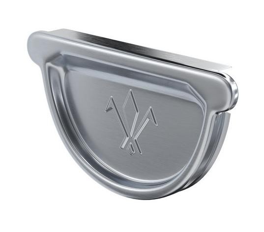 Водосток Aquasistem, Система 150/100 - Заглушка желоба универсальная оцинкованая купить в Пушкино