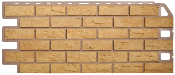 Фасадная панель Цокольный сайдинг Альта-профиль - коллекция "кирпич", кирпич желтый купить в Пушкино