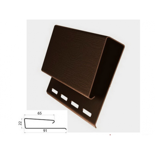 Наличник (широкий j-профиль), коричневый купить в Пушкино