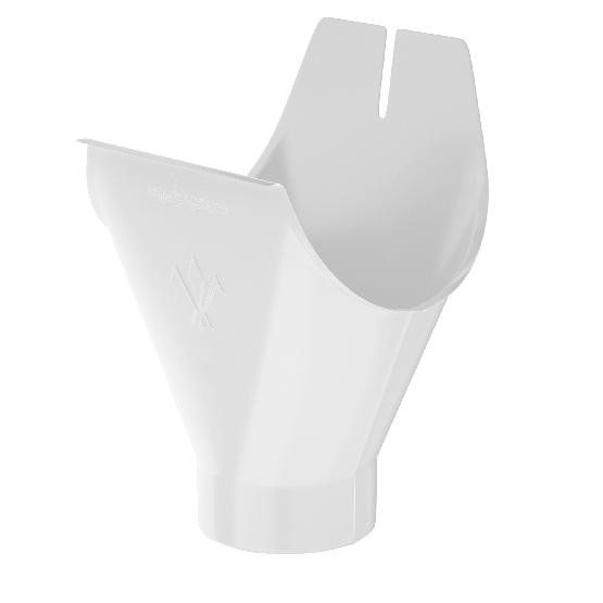 Водосток Aquasistem, система 150x100 - Воронка желоба RR 20 Мраморно-белый купить в Пушкино