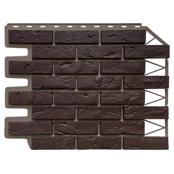 Фасадная панель FineBer, Кирпич Баварский, Темно коричневый купить в Пушкино