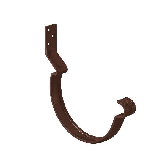 Водосток Aquasistem, система 125x90 - Крюк крепления желоба короткий RAL 8017 Коричневый купить в Пушкино