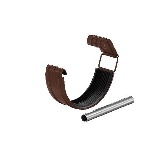 Водосток Aquasistem, система 125x90 - Соединитель желоба с резиновым уплотнителем RAL 8017 Коричневый купить в Пушкино