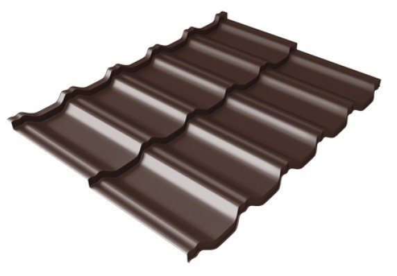 Металлочерепица модульная Квинта Uno Grand Line c 3D резом 0,5 Satin Мatt RAL 8017 шоколад купить в Пушкино