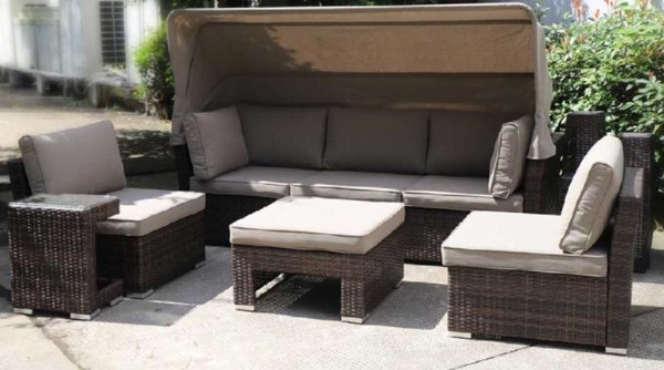 Диван-Трансформер AFINA плетеный из иск. ротанга AFM-320B Brown купить в Пушкино