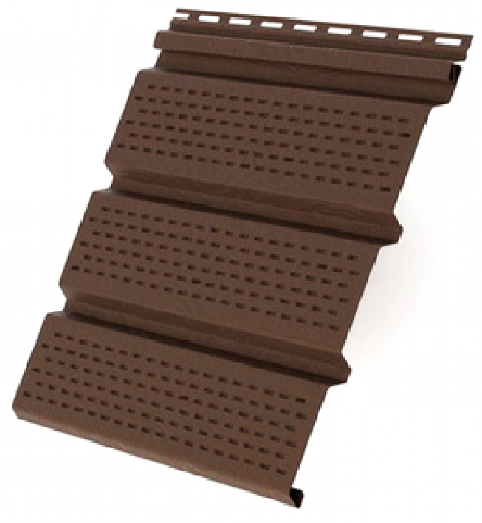 Софит полностью перфорированный, коричневый купить в Пушкино