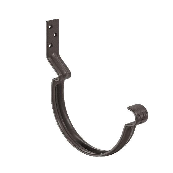 Водосток Aquasistem, система 150/100 - Крюк крепления желоба короткий RR 32 Тёмно-Коричневый купить в Пушкино