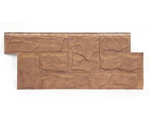 Фасадная панель T-Сайдинг-Гранит Леон ЭКО-2 Орех купить в Пушкино