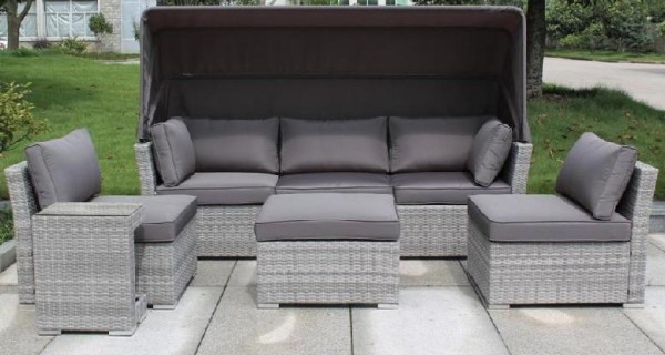 Диван-Трансформер AFINA плетеный из иск. ротанга AFM-320G Grey купить в Пушкино