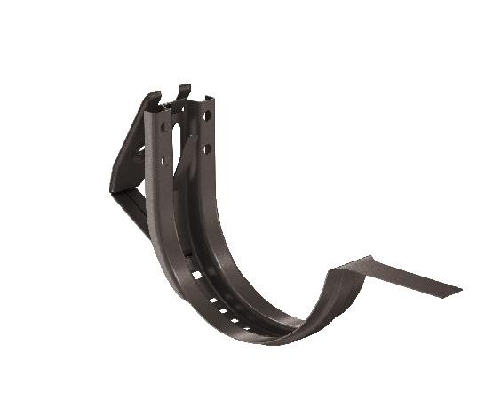 Водосток Aquasistem, система 150/100 - Крюк крепления желоба короткий регулируемый RR 32 Тёмно-Коричневый купить в Пушкино