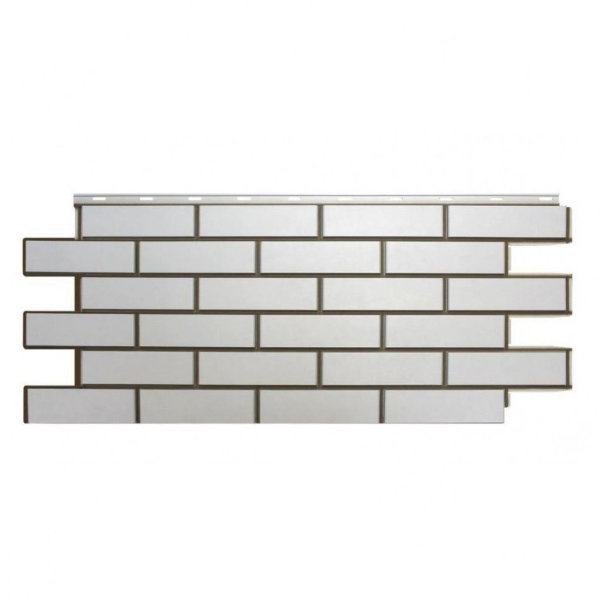 Фасадная панель Nordside, Гладкий Кирпич, Белый купить в Пушкино