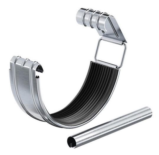 Водосток Aquasistem, Система 150/100 - Соединитель желоба с уплотнителем оцинковка купить в Пушкино