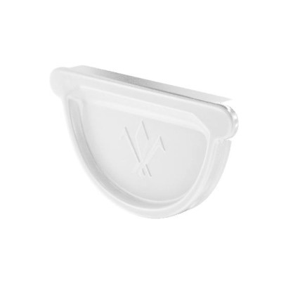 Водосток Aquasistem, система 150x100 - Заглушка универсальная с резиновым уплотнителем RR 20 Мраморно-белый