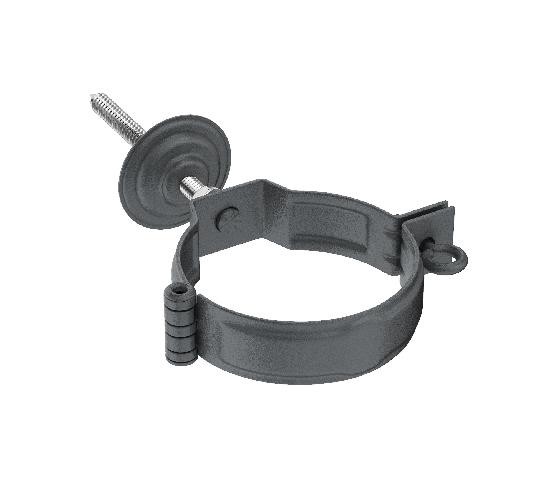 Водосток Aquasistem, Система 125/90 - Декоративный хомут c метизом в сборе RR 23 Маренго matt купить в Пушкино