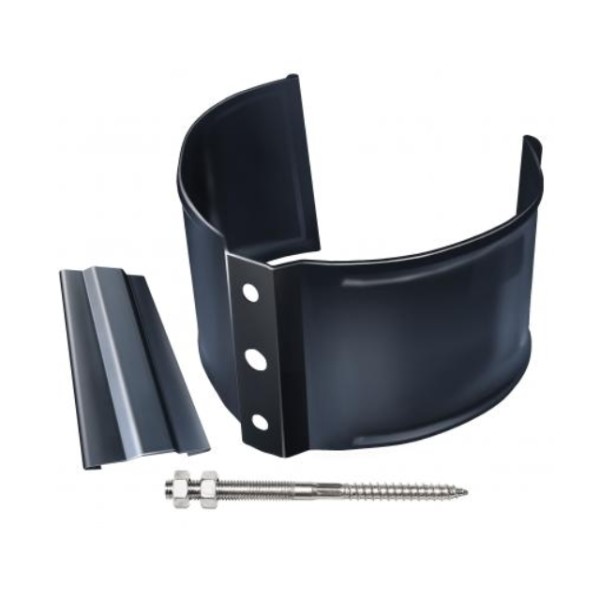 Водосток Grand Line 125x90 – Хомут трубы (на кирпич) RAL 7024 купить в Пушкино