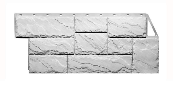 Фасайдинг Серия «Камень крупный»   Мелованный белый купить в Пушкино