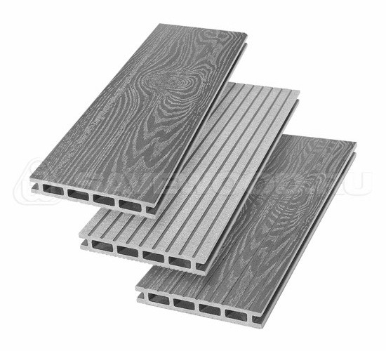Террасная доска из ДПК SW Carpinus (T) — двухсторонняя пепельный купить в Пушкино